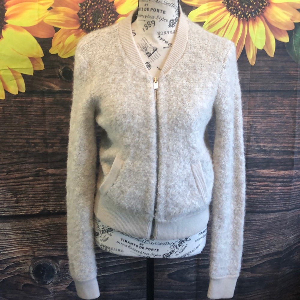 Club Monaco Alpaca Bomber Jacket Cardigan